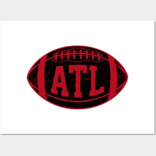 ATL Retro Football - White Posters and Art